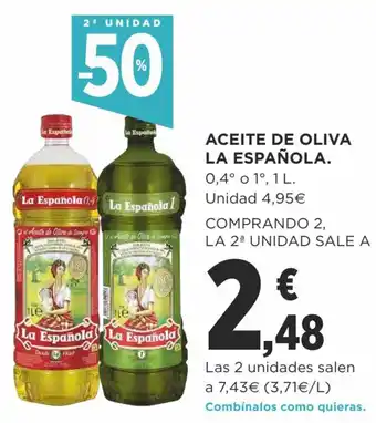 Supercor Aceite de Oliva La Española 0.4° o 1°, 1L oferta