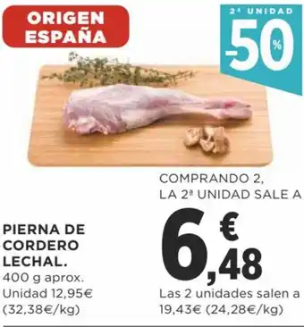 Supercor Pierna de Cordero Lechal 400 g Aprox. oferta