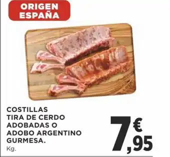 Supercor Costillas Tira de Cerdo Adobadas o Adobo Argentino Gurmesa Kg oferta