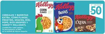 Supercor Cereales Y Barritas Extra, Corn Flakes, Frosties, Smacks, Miel Pops, Rice Krispies Y Varietu Kellogg's oferta