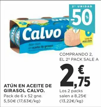 Supercor Atún En Aceite De Girasol Calvo pack de 6 x 52 gne oferta