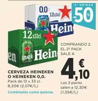 Supercor Cerveza Heineken O Heineken 0,0 pack de 12 x 33cl oferta