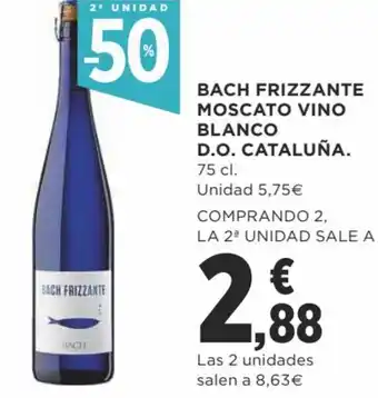Supercor Bach Frizzante Moscato Vino Blanco D.O Cataluña 75cl oferta