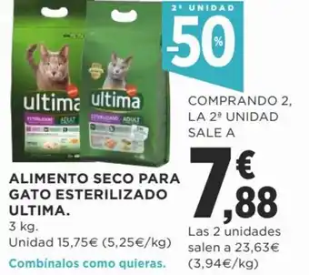 Supercor Alimento Seco Para Gato Esterilizado Ultima 3kg oferta