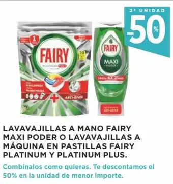 Supercor Fairy Lavavajillas A Mano Maxi Poder o Lavavajillas A máquina En pastillas fairy platinum y platinum Plus oferta