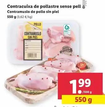 Lidl Contramuslos de pollo sin piel 550g oferta