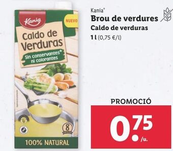 Lidl Caldo de verduras 1l oferta