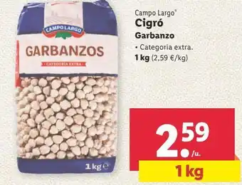 Lidl Garbanzos campo largo 1kg oferta