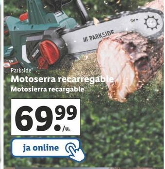 Lidl Motosierra parkside oferta