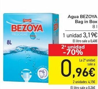 Carrefour Agua bezoya bag in box oferta