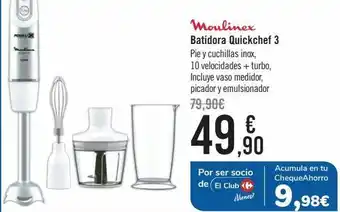Carrefour Moulinex batidora quickchef 3 oferta