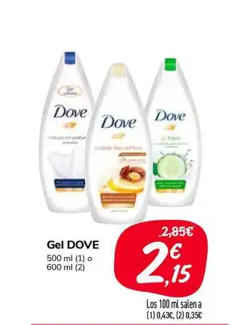 Carrefour Market Dove Gel 500ml/600ml oferta
