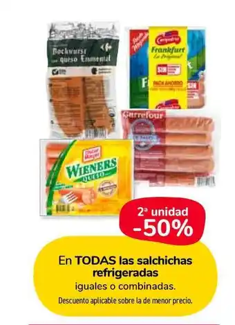 Carrefour Market En Todas Las Salchichas Refrigeradas oferta