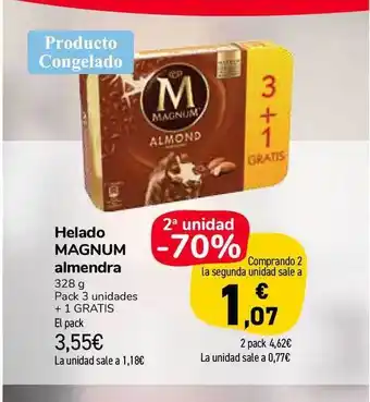 Carrefour Market Magnum Almendra Helado 328g Pack 3 unidades + 1 Gratis oferta