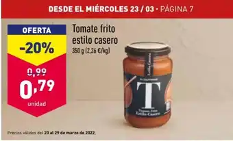 ALDI Tomate frito estilo casero 350g oferta