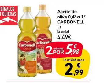 Carrefour Market Carbonell Aceite De Oliva 0.4° o 1° 1l oferta