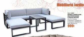 Ferrcash Mueble jardín alba multiposiciones 5 piezas natuur oferta