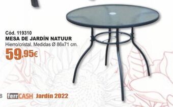 Ferrcash Mesa de jardín natuur oferta