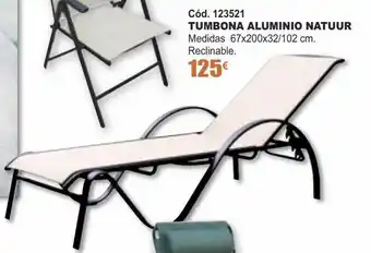 Tumbona aluminio natuur