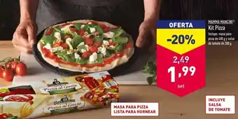 ALDI Mamma Mancini Kit Pizza 400g g y salsa de tomate de 200g oferta
