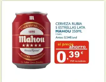 Cash Ecofamilia Mahou Cerveza Rubia 5 Estrellas Lata 250ml oferta