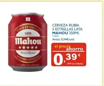 Supermercados La Despensa Mahou Cerveza Rubia 5 Estrellas Lata 250ml oferta