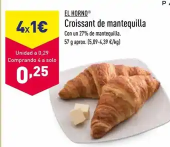 ALDI El Horno Croissant de mantequilla 57g oferta