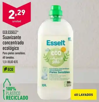 ALDI ECO Esselt Suavizante concentrado ecológico 60 lavados oferta