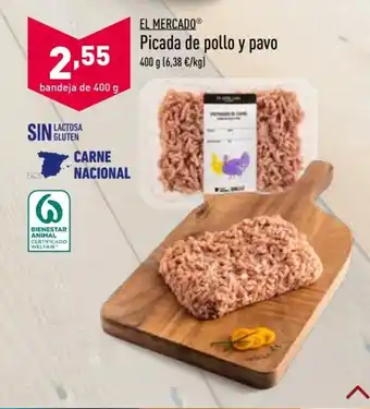 ALDI EL Mercado Picada de pollo y pavo 400g oferta