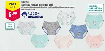 ALDI Pocopiano Braguita / Pañal de aprendizaje bebé Pack de 2 oferta