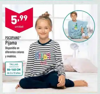 ALDI Pocopiano Pijama Tallas 86-140 cm de 2 a 10 años oferta