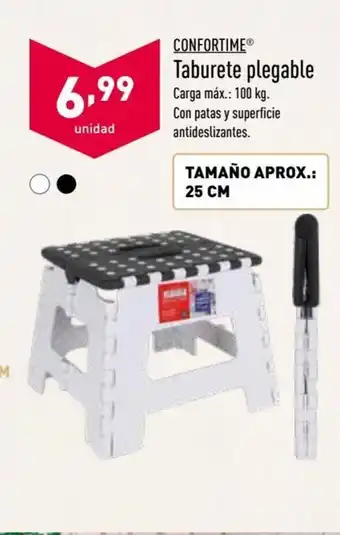 ALDI Confortime Taburete plegable 100kg Tamaño 25cm oferta