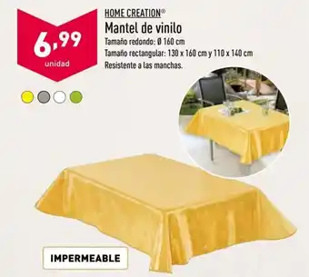 ALDI Home Creation Mantel de vinilo 160 cm 130 x 160 cm y 110 x 140 cm oferta