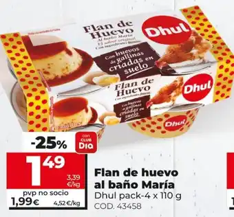 Dia Flan de huevo al bano Maria oferta