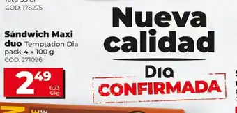Dia Sandwich Maxi duo 4 x 100g oferta