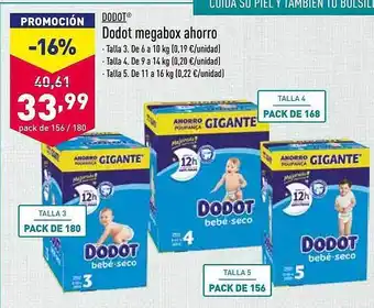 ALDI Dodot Dodot Megabox Ahorro oferta
