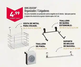 ALDI Home Creation Organizador Colgadores oferta