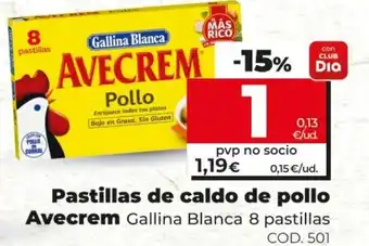 Dia Pastillas de caldo de pollo Avecrem oferta