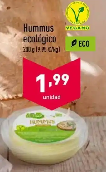 ALDI ECO Hummus ecológico 200g oferta