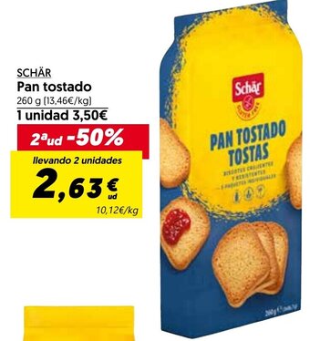 Hiper Usera SCHÄR Pan tostado 260g oferta