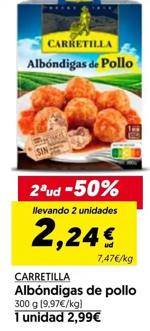 Hiper Usera CARRETILA Albóndigas de pollo 300g oferta