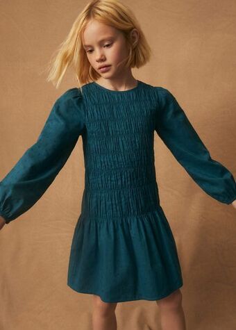 Mango Kids Vestido algodón textura oferta