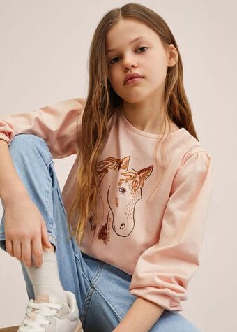 Mango Kids Camiseta manga larga lentejuelas oferta