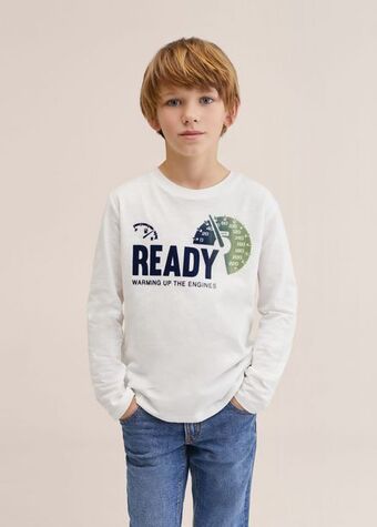 Mango Kids Camiseta manga larga estampada oferta