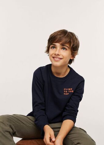 Mango Kids Camiseta manga larga estampada oferta
