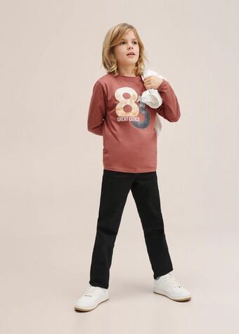 Mango Kids Camiseta manga larga estampada oferta