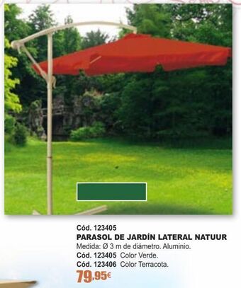 Parasol de jardín lateral natuur