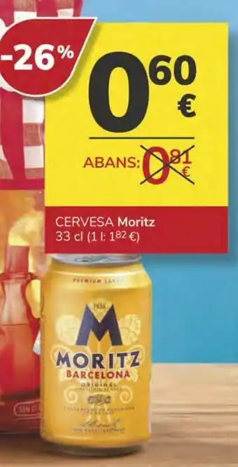 Supermercados Charter Cerveza moritz oferta
