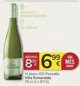 Supermercados Charter Vino blanco do penedès viña esmeralda oferta