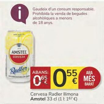 Supermercados Charter Cerveza radler limón amstel oferta